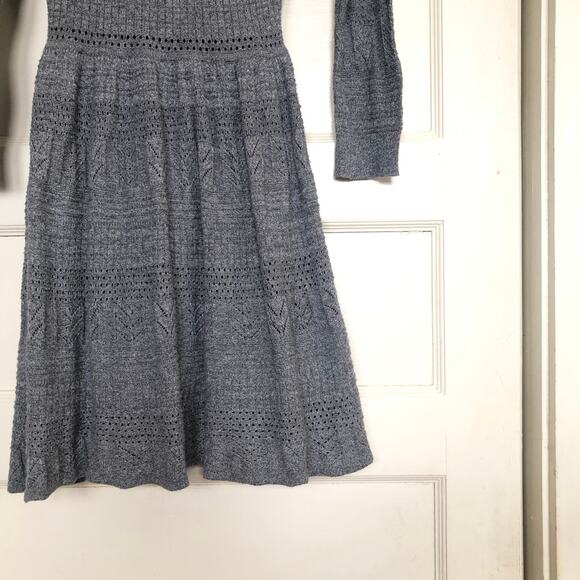 American Eagle Outfitters Knit Babydoll Sweater Dress Size Small Gray Preppy Y2K - Picture 3 of 9